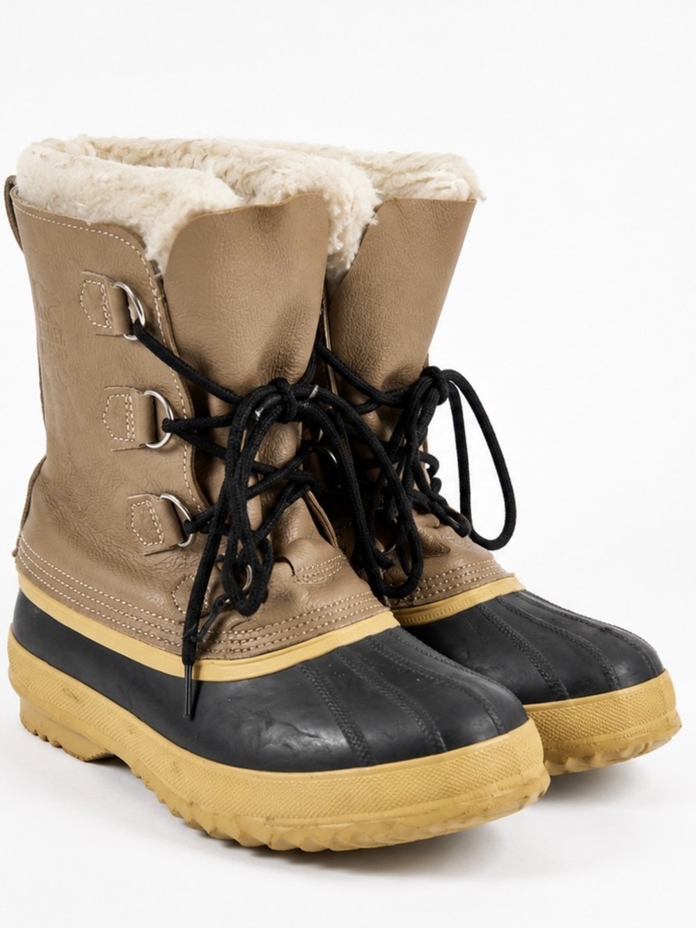 Sorel Winter Carnival Faux Fur Waterproof Insulated Timeless Snow Boot Tan Black